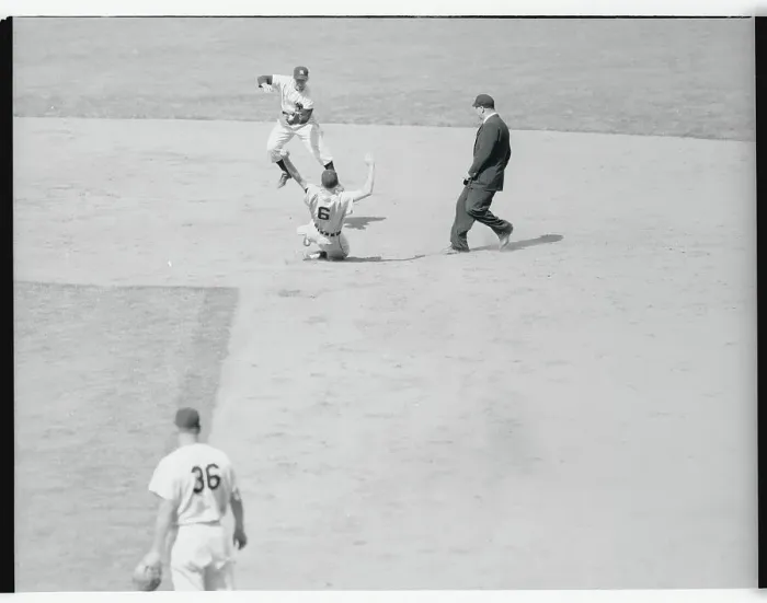 Framed Print : Al Kaline Stealing a Base Framed Print : Al Kaline Stealing a Base