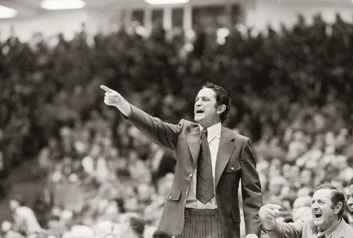 Framed Print : Al McGuire Yelling at Players Framed Print : Al McGuire Yelling at Players