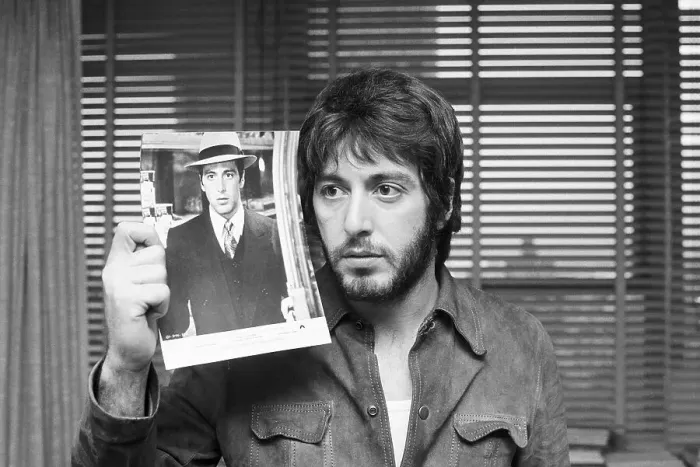 Framed Print : Al Pacino Holding Photo of Himself Framed Print : Al Pacino Holding Photo of Himself