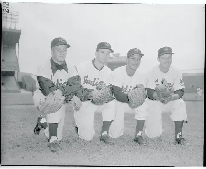 Framed Print : Al Rosen Sitting With Teammates Framed Print : Al Rosen Sitting With Teammates
