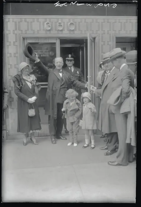Framed Print : Al Smith During the Empire State Building Dedication Ceremonies