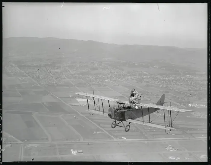 Framed Print : Al Wilson and Virginia Brown Spooning Aloft on Plane Framed Print : Al Wilson and Virginia Brown Spooning Aloft on Plane