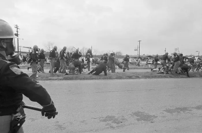 Framed Print : Alabama State Troopers Attacking Marchers Framed Print : Alabama State Troopers Attacking Marchers