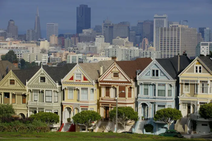 Framed Print : Alamo Sqaure Painted Ladies San Francisco Framed Print : Alamo Sqaure Painted Ladies San Francisco