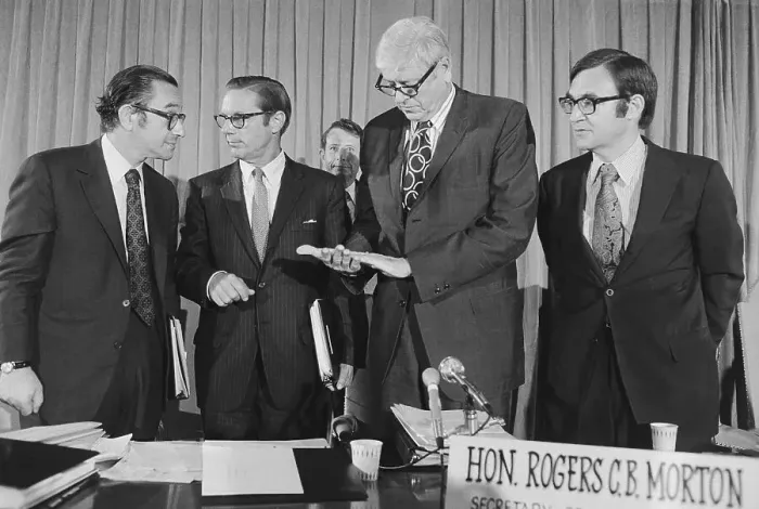 Framed Print : Alan Greenspan Attending Meeting Framed Print : Alan Greenspan Attending Meeting