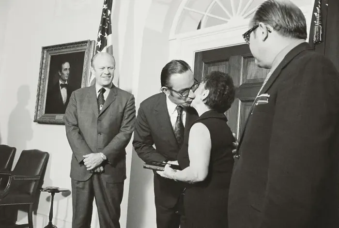 Framed Print : Alan Greenspan Kissing His Mother Framed Print : Alan Greenspan Kissing His Mother