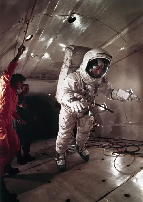 Framed Print : Alan Shepard and Edgar Mitchell Rehearsing in Aircraft Framed Print : Alan Shepard and Edgar Mitchell Rehearsing in Aircraft