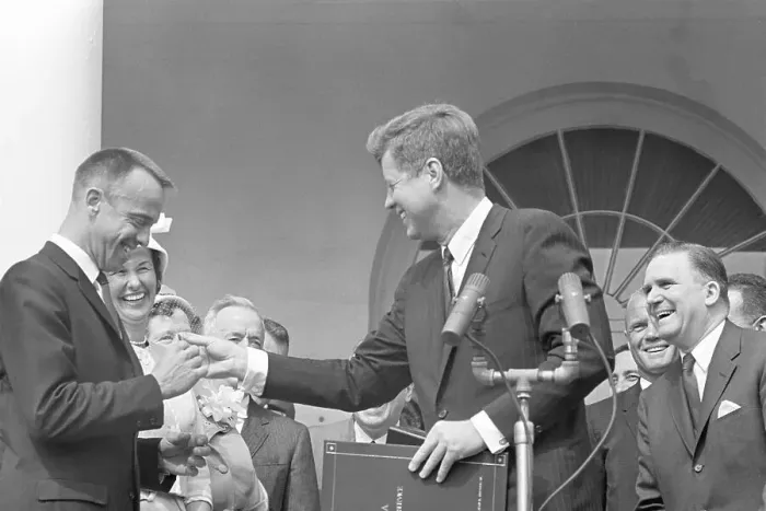 Framed Print : Alan Shepard Gets Medal Framed Print : Alan Shepard Gets Medal