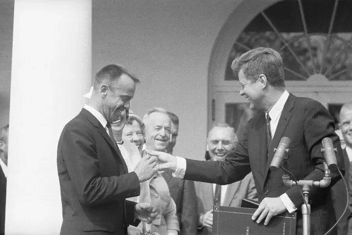 Framed Print : Alan Shepard Receiving Medal Framed Print : Alan Shepard Receiving Medal