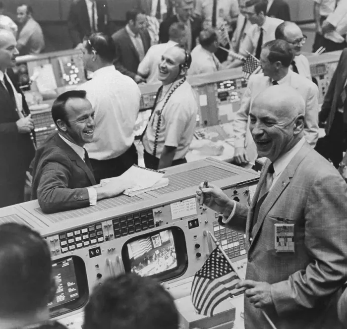 Framed Print : Alan Shepard and Robert Gilruth at Space Center Framed Print : Alan Shepard and Robert Gilruth at Space Center