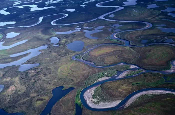 Framed Print : Alaska, Arctic National Wildlife Refuge, Brooks Range, river below Framed Print : Alaska, Arctic National Wildlife Refuge, Brooks Range, river below