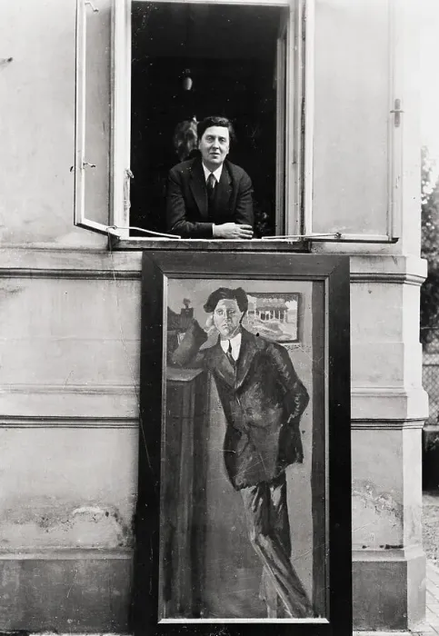 Framed Print : Alban Berg with Portrait Framed Print : Alban Berg with Portrait