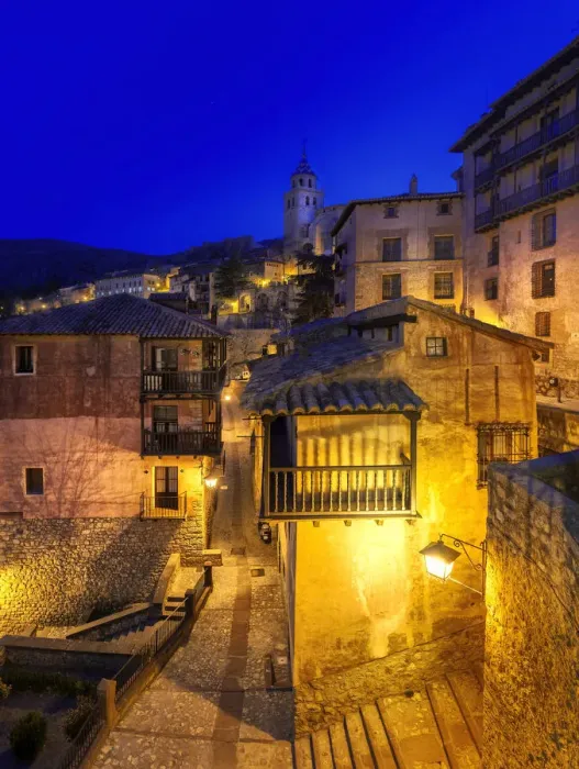Framed Print : Albarracin at night, Teruel, Spain