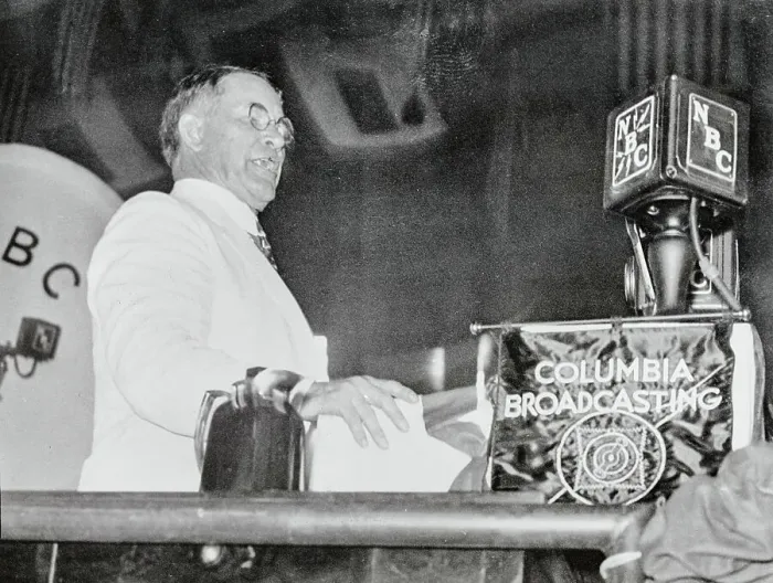 Framed Print : Alben Barkley Addressing Convention