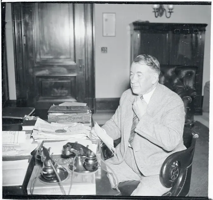 Framed Print : Alben Barkley Adjusting His Tie Framed Print : Alben Barkley Adjusting His Tie