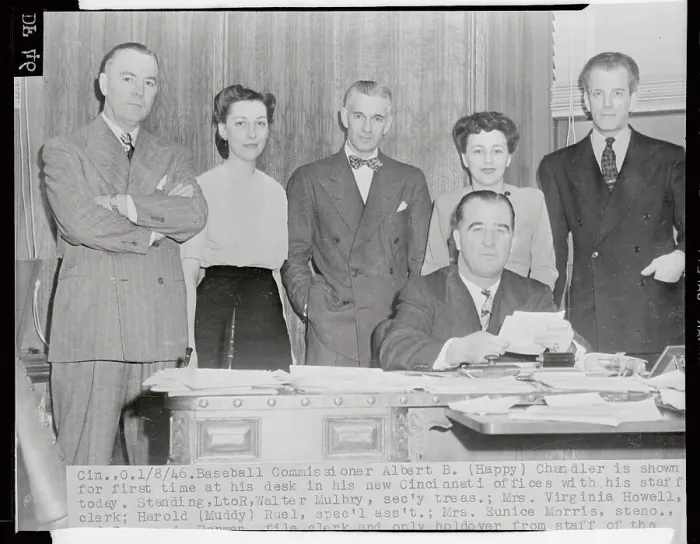 Framed Print : Albert B. Chandler with Staff Framed Print : Albert B. Chandler with Staff