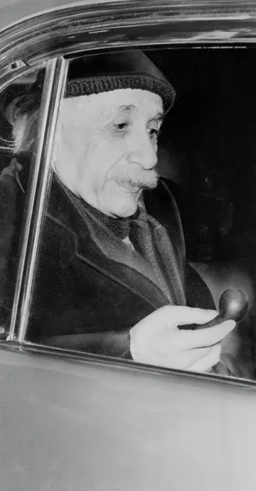 Framed Print : Albert Einstein Leaving Jewish Hospital after Abdominal Operation Framed Print : Albert Einstein Leaving Jewish Hospital after Abdominal Operation
