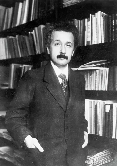 Framed Print : Albert Einstein In His Library Framed Print : Albert Einstein In His Library