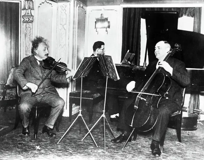 Framed Print : Albert Einstein Playing Violin In Trio Framed Print : Albert Einstein Playing Violin In Trio