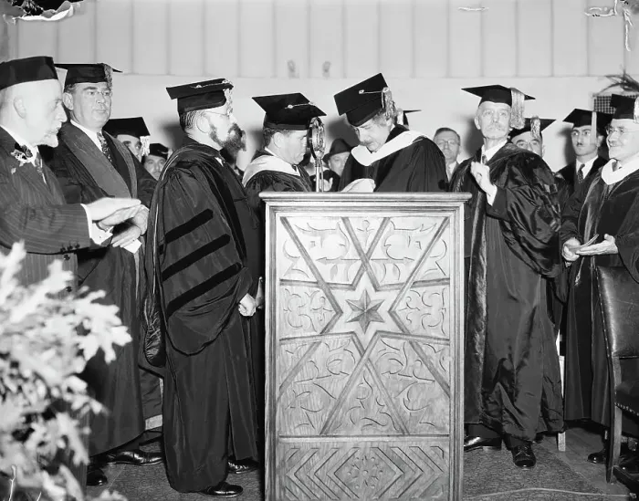Framed Print : Albert Einstein Receives Degree