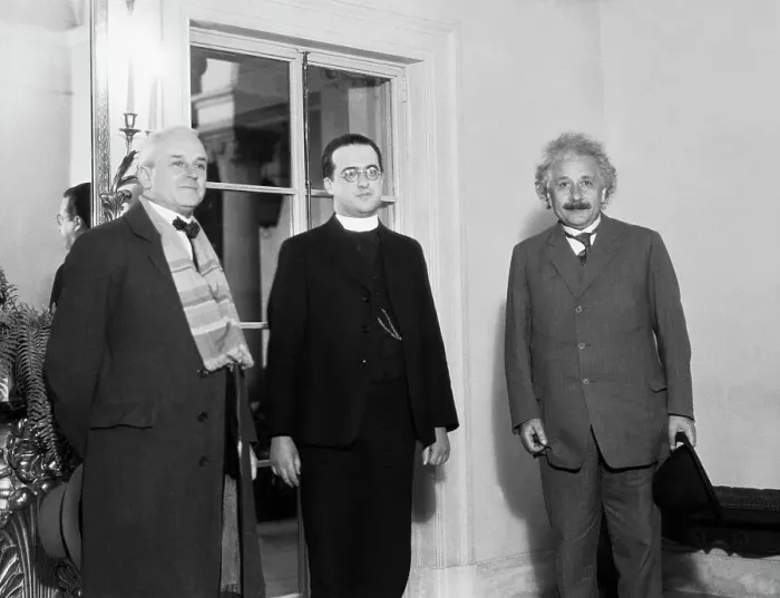 Framed Print : Albert Einstein with Robert Millikan and Georges LeMaitre Framed Print : Albert Einstein with Robert Millikan and Georges LeMaitre