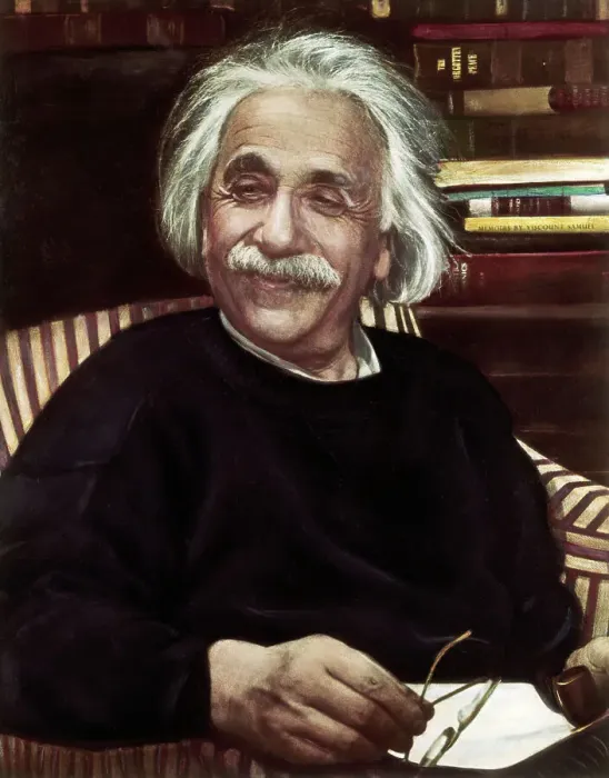 Framed Print : Albert Einstein Seated And Smiling Framed Print : Albert Einstein Seated And Smiling