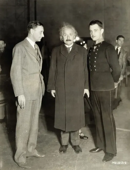 Framed Print : Albert Einstein Visiting M.G.M. Studios Framed Print : Albert Einstein Visiting M.G.M. Studios