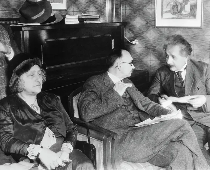 Framed Print : Albert Einstein with Wife and R.C. Tolman Framed Print : Albert Einstein with Wife and R.C. Tolman