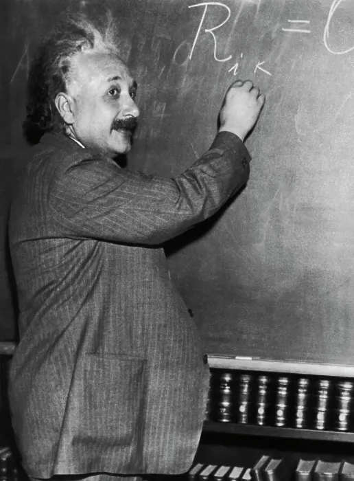 Framed Print : Albert Einstein Writing Mathematic Formulas on Blackboard Framed Print : Albert Einstein Writing Mathematic Formulas on Blackboard