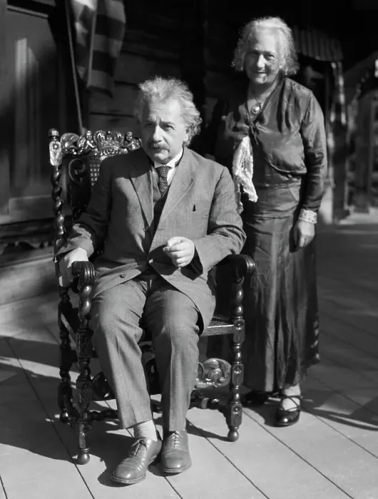 Framed Print : Albert and Elsa Einstein Framed Print : Albert and Elsa Einstein