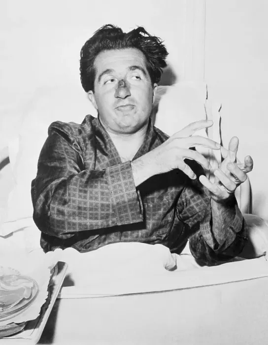 Framed Print : Alberto Ascari Recovering in Hospital Framed Print : Alberto Ascari Recovering in Hospital