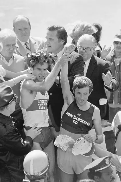 Framed Print : Alberto Salazar After Winning Marathon Framed Print : Alberto Salazar After Winning Marathon