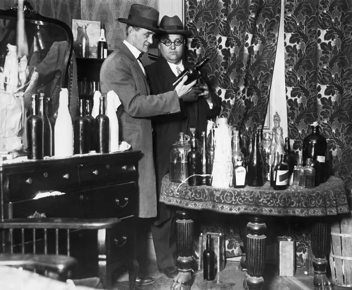Framed Print : Alcohol Raid On A Speakeasy Framed Print : Alcohol Raid On A Speakeasy