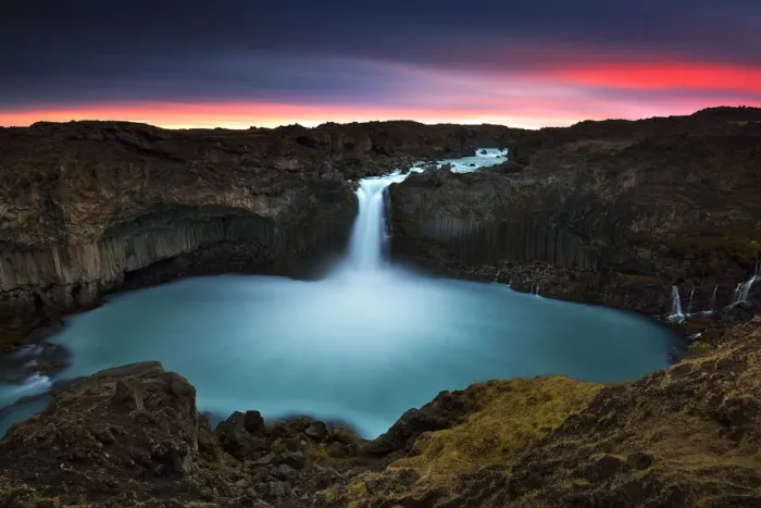 Framed Print : Aldeyjarfoss waterfall in Iceland Framed Print : Aldeyjarfoss waterfall in Iceland