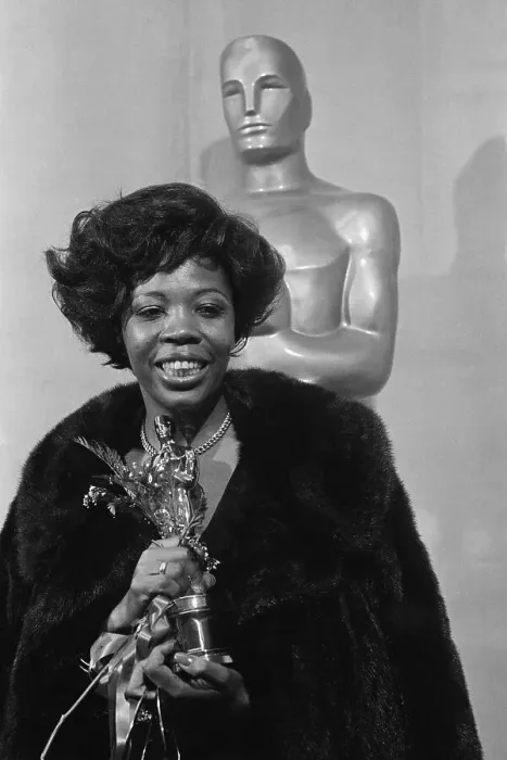 Framed Print : Aletha Finch Holding Academy Award Framed Print : Aletha Finch Holding Academy Award