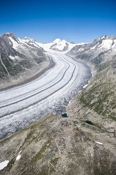 Aletsch Glacier, Southern Bernese Alps, Canton of Valais, Switzerland