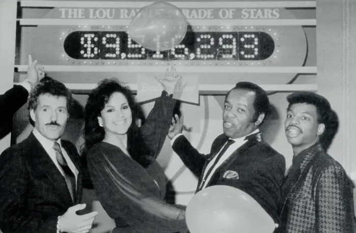 Framed Print : Alex Trebek and Others Pointing to Sign