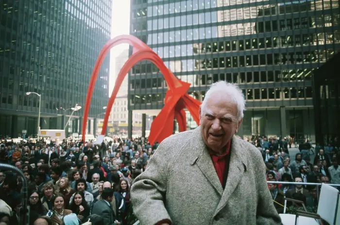 Framed Print : Alexander Calder at Dedication for His Sculpture Framed Print : Alexander Calder at Dedication for His Sculpture