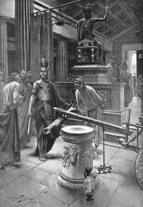 Framed Print : Alexander Cutting the Gordian Knot by Andre Castaigne Framed Print : Alexander Cutting the Gordian Knot by Andre Castaigne
