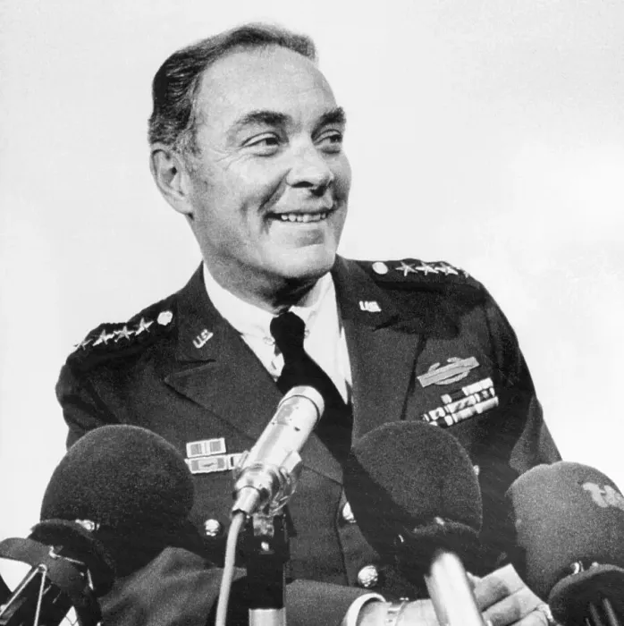 Framed Print : Alexander Haig at Press Conference Framed Print : Alexander Haig at Press Conference