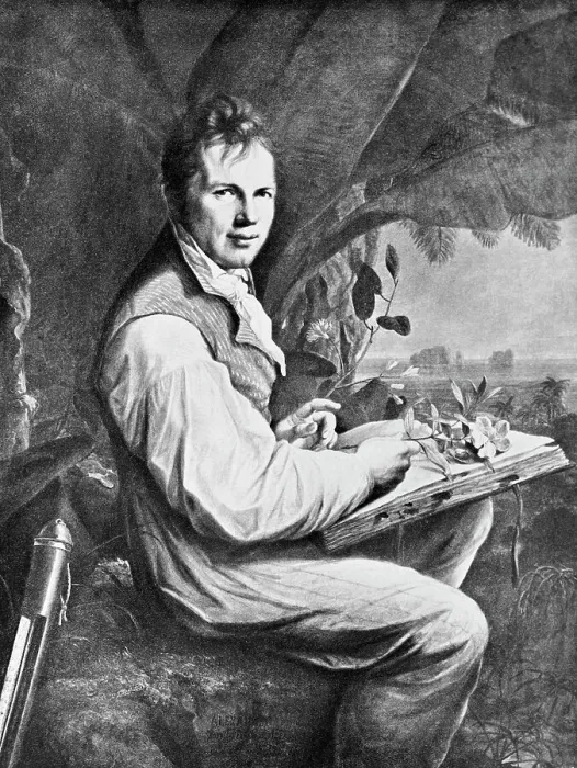 Framed Print : Alexander Von Humboldt Seated W / Plants Framed Print : Alexander Von Humboldt Seated W / Plants