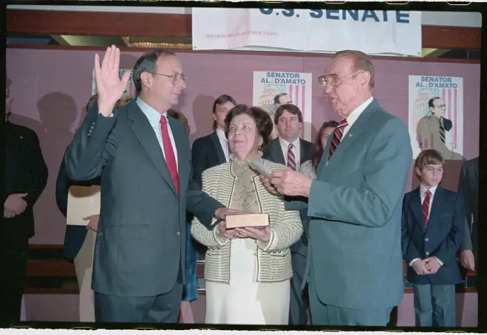 Framed Print : Alfonse D'Amato Taking Oath Framed Print : Alfonse D'Amato Taking Oath