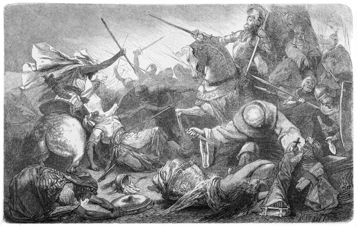 Framed Print : Alfonso of Castile, with the Kings of Aragon and Navarre, defeats the Moors Framed Print : Alfonso of Castile, with the Kings of Aragon and Navarre, defeats the Moors