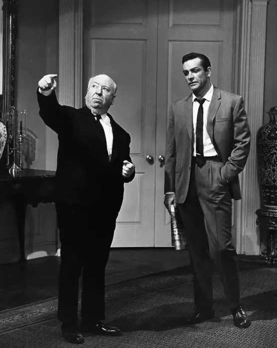 Framed Print : Alfred Hitchcock Directing Sean Connery Framed Print : Alfred Hitchcock Directing Sean Connery