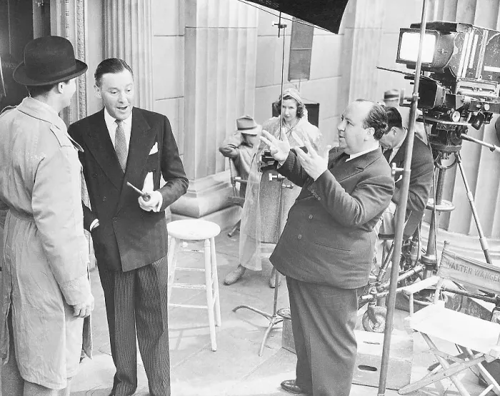Framed Print : Alfred Hitchcock Directs Joel Mccrea