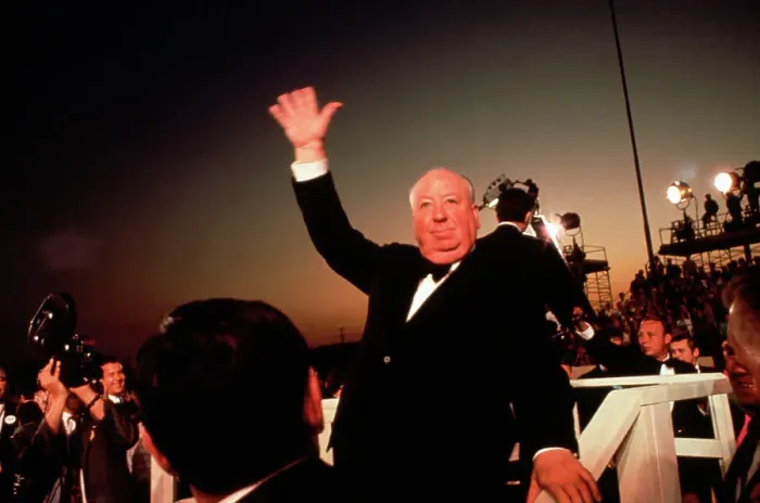 Framed Print : Alfred Hitchcock Waving Framed Print : Alfred Hitchcock Waving