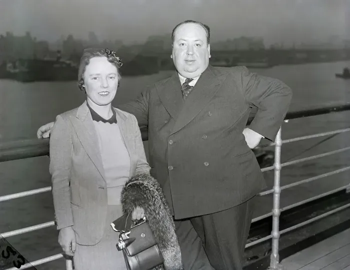 Framed Print : Alfred Hitchcock With Wife Framed Print : Alfred Hitchcock With Wife