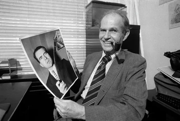 Framed Print : Alger Hiss Looking at Nixon Photo Framed Print : Alger Hiss Looking at Nixon Photo