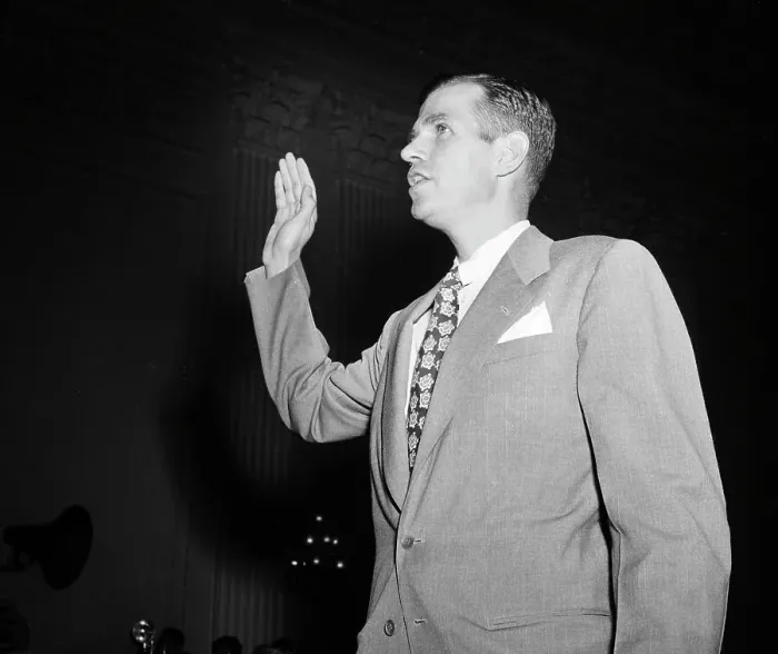 Framed Print : Alger Hiss Being Sworn In Framed Print : Alger Hiss Being Sworn In