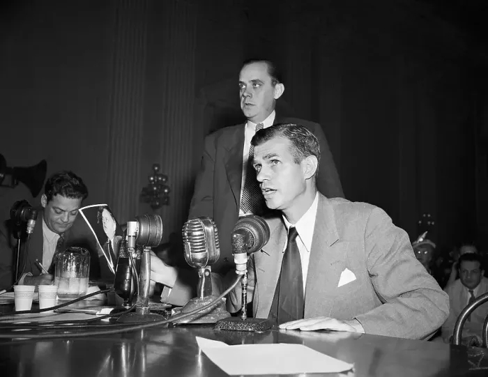 Framed Print : Alger Hiss Testifying Before Committee Framed Print : Alger Hiss Testifying Before Committee